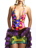 PRINTED ONE-PIECE SWIMSUIT