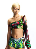 ASYMMETRIC ONE-SLEEVE CROP TOP