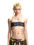 PRINTED BANDEAU TOP