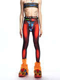 PRINTED MESH LEGGINGS