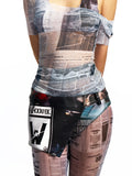 DISTRESSED LEATHER HOTPANTS