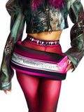 SPONGE ONE-LINE MINI SKIRT WITH CRYSTAL