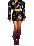 FAUX LEATHER BODYCON MINI SKIRT
