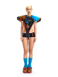BODYSUIT WITH STATEMENT PADDED SHOULDERS