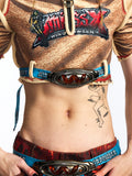 W-LOGO METAL BUCKLE BELT