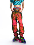 PRINTED COTTON CARGO TROUSERS