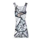 RAGGED MESH SLEEVELESS DRESS