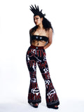 GRAPHIC RIB FLARE PANTS