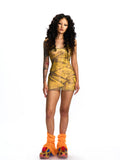 RAGGED MESH SLEEVELESS DRESS