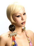 FUTURISTIC HEADSET SUNGLASSES WITH EARRINGS HANGINGS