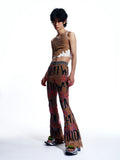 GRAPHIC RIB FLARE PANTS