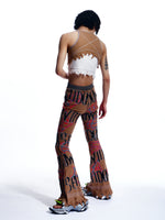 GRAPHIC RIB FLARE PANTS