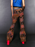 GRAPHIC RIB FLARE PANTS