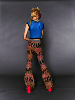 GRAPHIC RIB FLARE PANTS