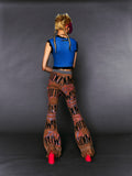 GRAPHIC RIB FLARE PANTS