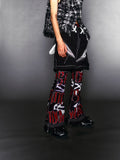 GRAPHIC RIB FLARE PANTS