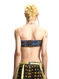 PRINTED BANDEAU TOP