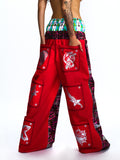 DOUBLE WAISTBAND PRINTED LOOSE-FIT SWEATPANTS