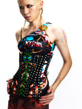 CRYSTAL-BEDECKED CORSET WITH BONING