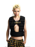 PADDED VEST WITH CHEST SILICONE PANEL DESIGN
