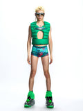 PADDED VEST WITH CHEST SILICONE PANEL DESIGN