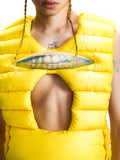 PADDED VEST WITH CHEST SILICONE PANEL DESIGN