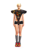 BODYSUIT WITH STATEMENT PADDED SHOULDERS