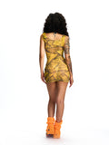 RAGGED MESH SLEEVELESS DRESS
