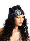 KNIT HAT WITH  METAL DETAILING CAP BUCKLE