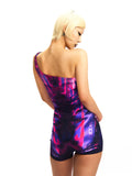 PRINTED ONE-SHOULDER BODYSUIT