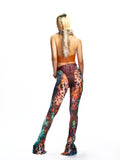 GRAPHIC MESH FLARED LEGGINGS