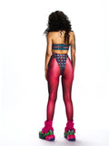 PRINTED MESH LEGGINGS