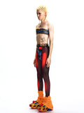 PRINTED MESH LEGGINGS