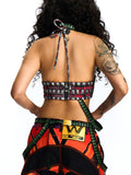 HALTER NECK BUSTIER WITH TPU PANELS