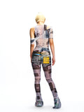 DISTRESSED LEATHER HOTPANTS