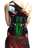 CRYSTAL-BEDECKED CORSET WITH BONING