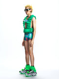 PADDED VEST WITH CHEST SILICONE PANEL DESIGN