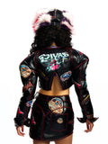 DETACHABLE SHORT FAUX LEATHER JACKET