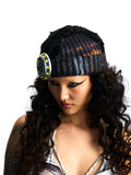 KNIT HAT WITH  METAL DETAILING CAP BUCKLE