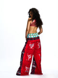 DOUBLE WAISTBAND PRINTED LOOSE-FIT SWEATPANTS