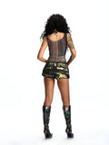 FAUX TWO-PIECE CRYSTAL SKORT