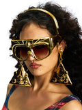 FUTURISTIC HEADSET SUNGLASSES WITH EARRINGS HANGINGS