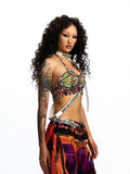 HALTER NECK BUSTIER WITH TPU PANELS