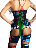 CRYSTAL-BEDECKED CORSET WITH BONING