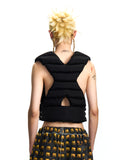PADDED VEST WITH CHEST SILICONE PANEL DESIGN