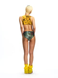 DISTRESSED LEATHER HOTPANTS