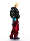 FAUX LEATHER PANEL RACING PANTS