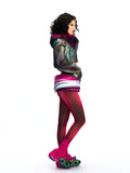 SPONGE ONE-LINE MINI SKIRT WITH CRYSTAL