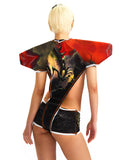 BODYSUIT WITH STATEMENT PADDED SHOULDERS