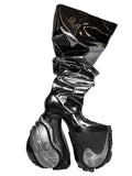 PROSTHETIC LATEX THIGH HIGH BOOTS